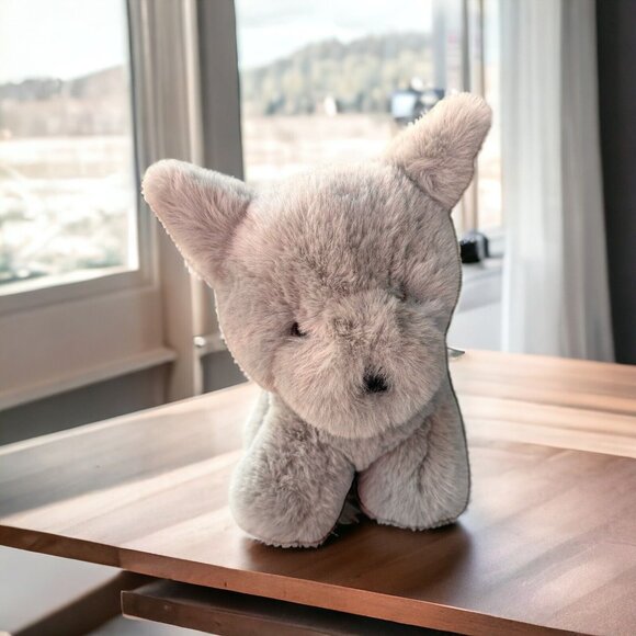 Beverly Hills Teddy Bear Worlds Softest Plush 8" Gray Puppy Dog Soft Stuffed Toy - Picture 1 of 10